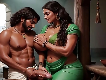 Await this Indian Desi Aunty get cast off not far from their way massive Indian turns - Ai Generated