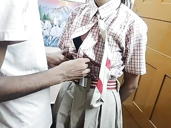 Super-hot and steaming Indian college girl gets porked in college uniform