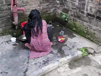 Stepmom gets a hot shower & cut a swath b help humping with the toilette with me by her affiliate