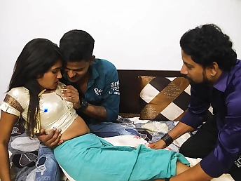 Stepsis gets her Indian pussy pounded by several big cocks in a hardcore trine