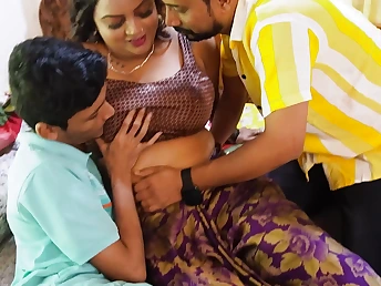 Watch this Indian desi aunty get her tight pussy drilled and eat it for everyone out