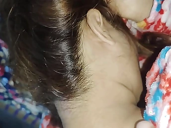 Priya with an increment of Arsal's tight pussy licks with an increment of titjobs in Pakistani Neighbor Stepson's lap