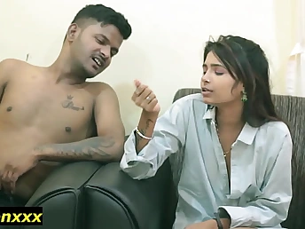 Witness Sanj & Aniket's ultra-kinky Indian homemade sex with doggy style, wailing, and making enjoy in Desi fashion!