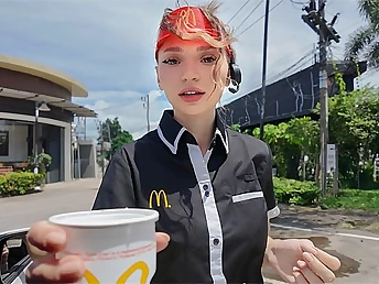 Lily Cute's homemade video: Petite brunette gets her chubby tits doggystyled together with pounded hard