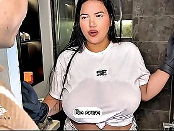 Watch curvy live-in lover Pampas Watson hook up round executive for a steamy ride in doggy-style plus cowgirl positions