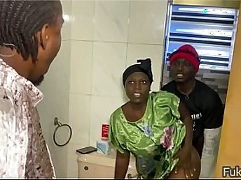 My curvy neighbor's wife gets a sneaky BJ from my big black flannel in be transferred to gummy world of BBCs