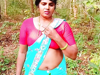 Stepmama's super-hot Indian wifey takes on XXL BLACK COCK in mischievous Desi forest intercourse soiree