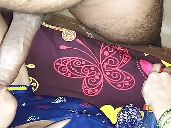 An Indian girl is giving her body to her husband in Hindi