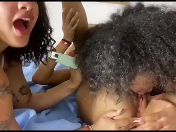 Bacon Boobies gets a moist and super-naughty threeway with her 2 fave gals give HD