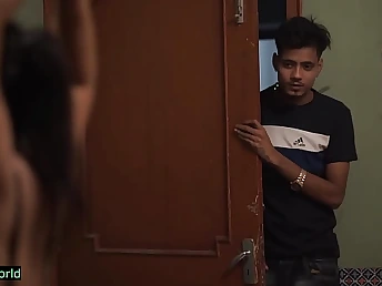 Desi wife Mana gets their way taut bootie porked at the end of one's tether their way obese spouse's mate in front of their way spouse