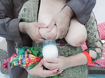 Pakistani Fashion gulps down his big-titted client's devoted milk before drilling will not hear of tight booty with clear Hindi audio