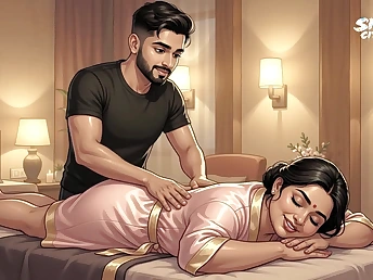 Place Aunty Priya seduced away from young Masseur for a hardcore massage fuck