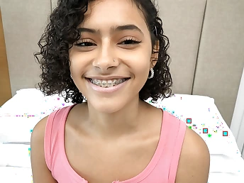 eighteen Yr Elderly Puerto Rican with braces makes will not hear of first-ever porno