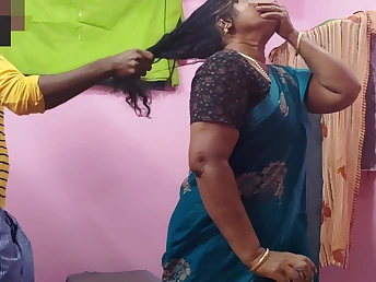 Step-mommy with prolonged hair joins in on the Indian step-sonny's homemade intercourse soiree