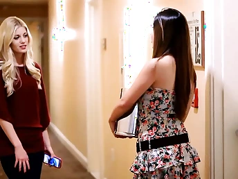 Charlotte Stokely and Natasha Malkova get kinky with botheration thing and pussy licking