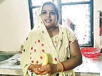 Sexynebbw gets her cock-squeezing vag opened up in a hard-core Kitchen with banana